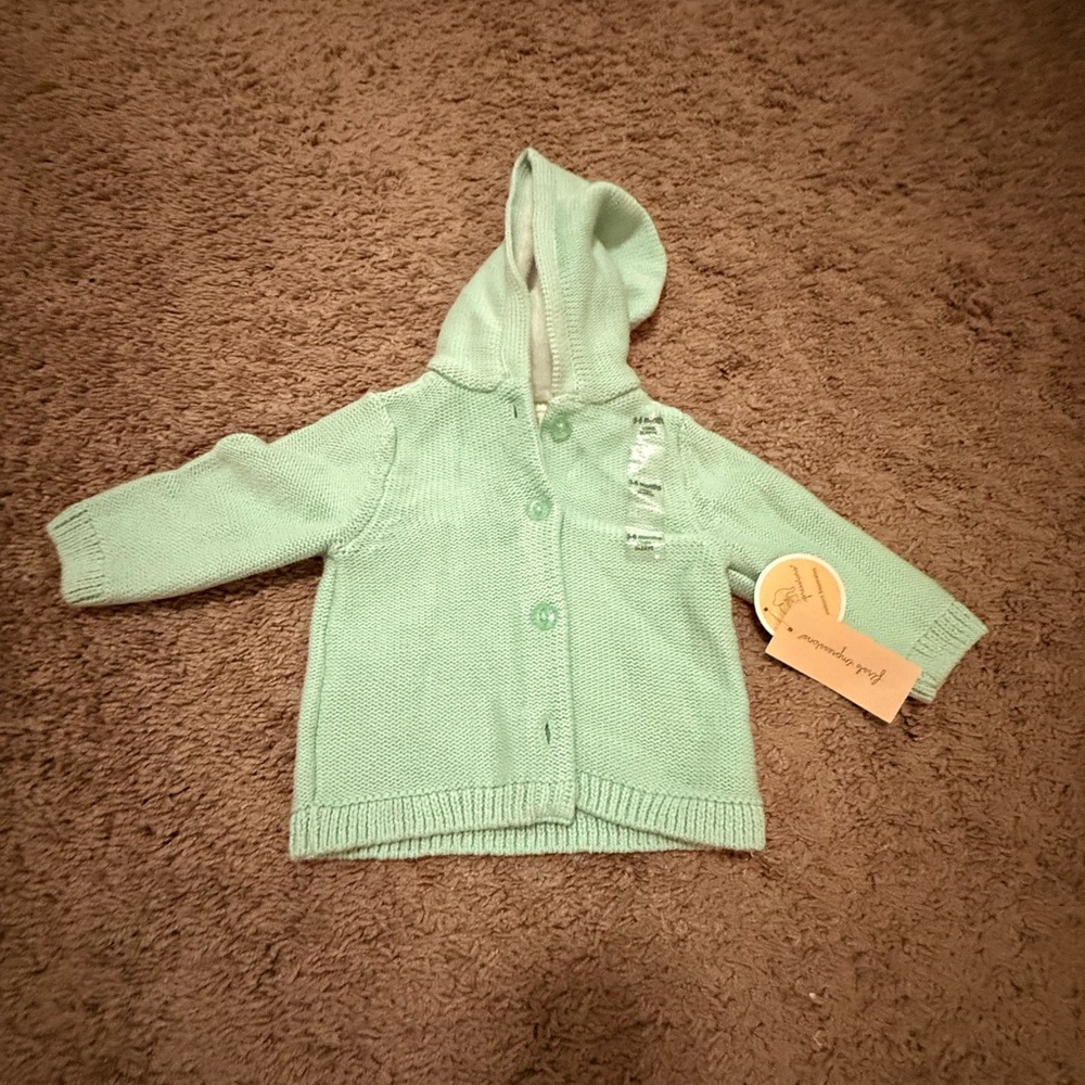 First Impressions Light Green Kids Sweater